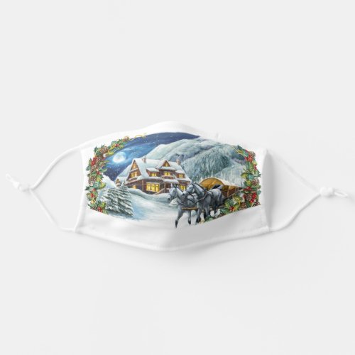 Christmas Winter Scene Cloth Face Mask