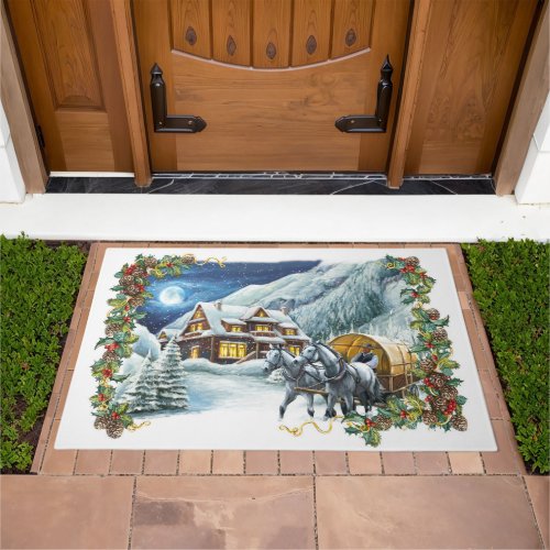 Christmas Winter Scene Doormat