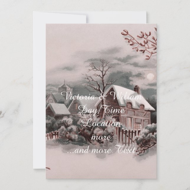 christmas winter scene invitation (Front)