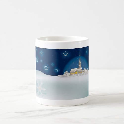 Christmas Winter Scene Starry Night Coffee Mug