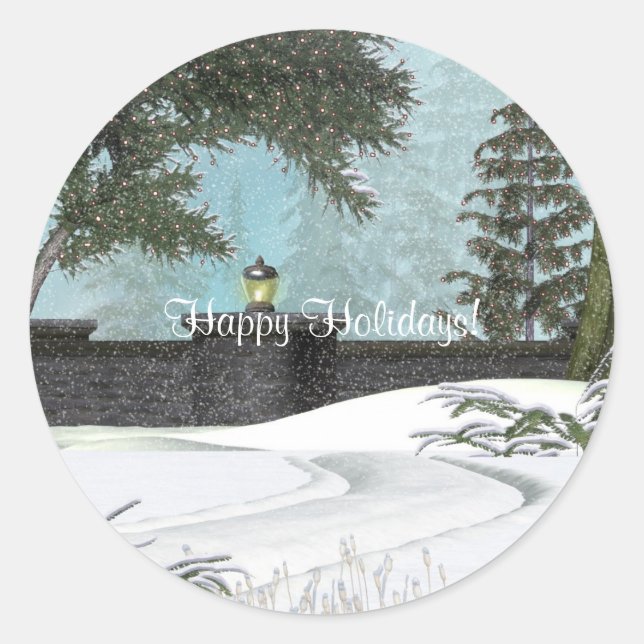 Christmas Winter Scenes Sticker (Front)