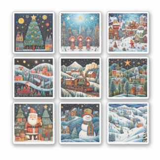 Christmas Winter Scenes Vinyl sticker