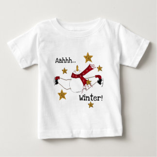 Christmas Winter Skating Snowman Baby T-Shirt