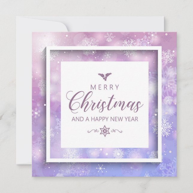 Christmas Winter Snowflake Elegance | Holidays Holiday Card (Front)