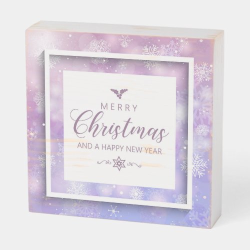 Christmas Winter Snowflake Elegance  Holidays Wooden Box Sign