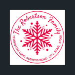 Christmas Winter Snowflake Return Address Self-inking Stamp<br><div class="desc">Add so customized holiday cheer to your mail this holiday season with this cute return address stamp. Winter Snowflake and fun script text. Template is easy to adjust. Don't forget to change the ink color if you so desire.</div>