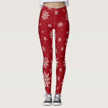 Christmas Winter Snowflakes Gradient Fun Leggings