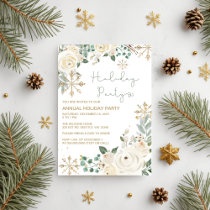 Christmas Winter Snowflakes Holiday Party Invitation