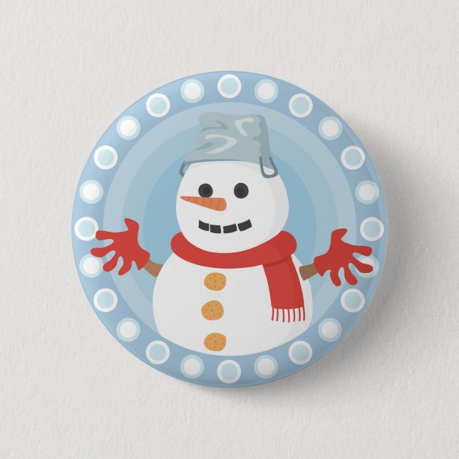 CHRISTMAS WINTER SNOWMAN BUTTON (Front)