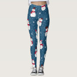 CHRISTMAS WINTER SNOWMAN CUSTOMIZABLE MONOGRAM LEGGINGS<br><div class="desc">Add some uniqueness and fun to your daily experience through this unique and trendy  design. Have fun with this design and lots of love.</div>