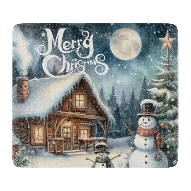 Christmas/Winter/Snowman Cutting Board (Front)