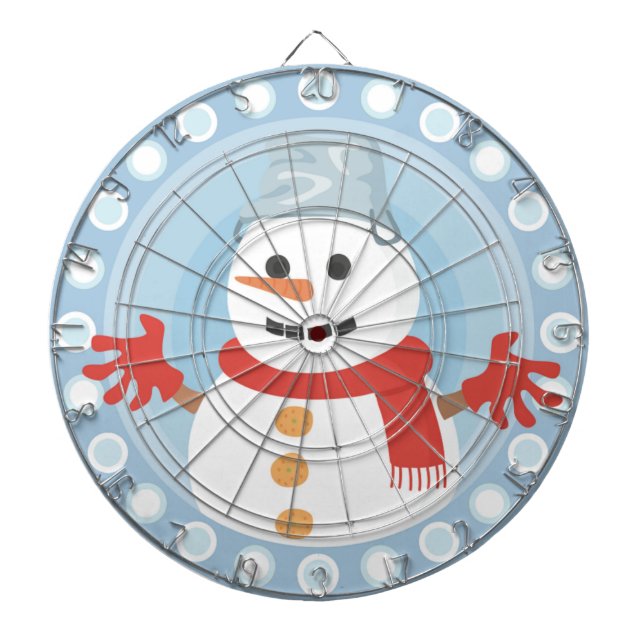 CHRISTMAS WINTER SNOWMAN DART BOARD (Front)