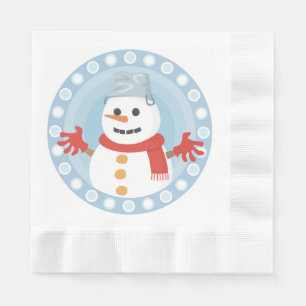 CHRISTMAS WINTER SNOWMAN NAPKINS