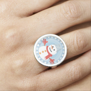 CHRISTMAS WINTER SNOWMAN RING