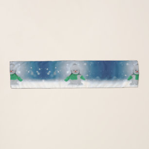 Christmas winter snowman SlipperyJoe green scarf m