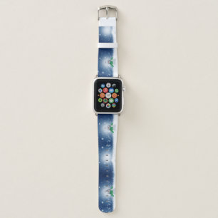 Christmas winter snowman SlipperyJoe green scarf m Apple Watch Band