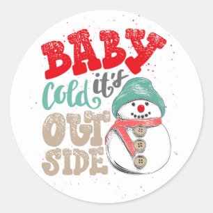 Christmas Winter Snowman Sticker