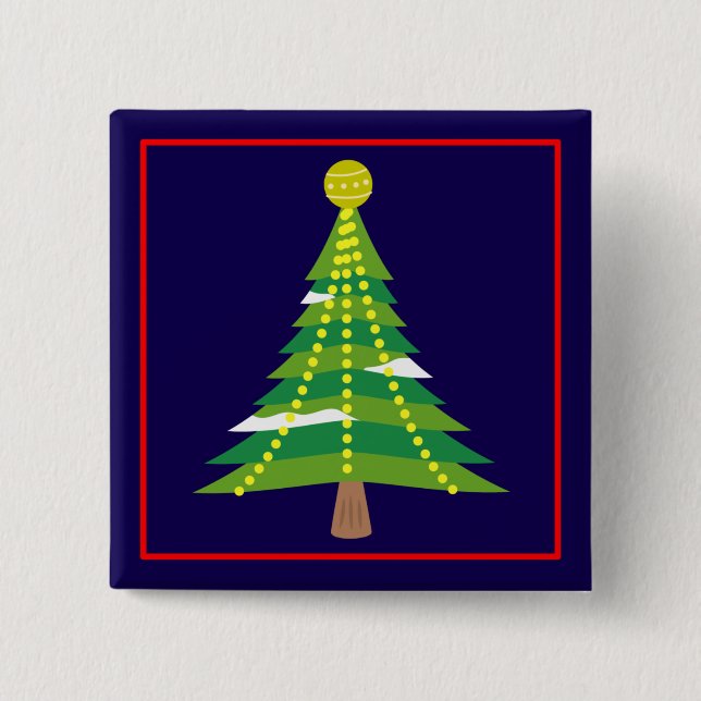 Christmas Winter Tree with Lights-15044 Button (Front)