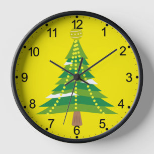 Christmas Winter Tree with Lights-15044 Clock