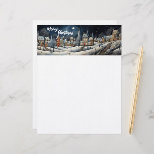 Christmas Winter Village Letterhead