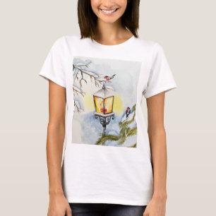 Christmas winter watercolor landscape T-Shirt