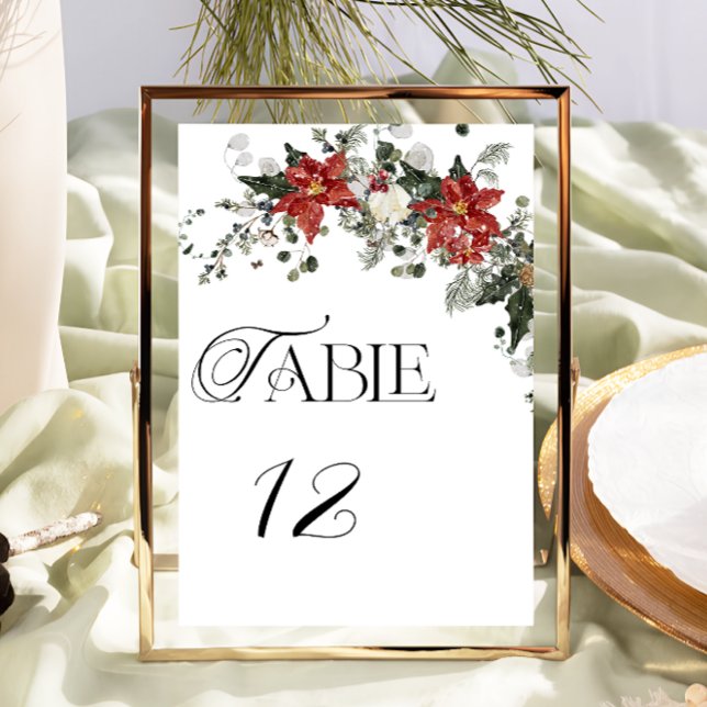 Christmas Winter Wedding Table Number (Creator Uploaded)