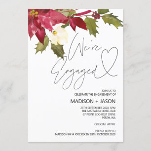 Christmas Winter We're Engaged Engagement Invitation