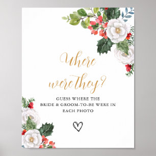 Christmas Winter Where Were They Bridal Shower Poster