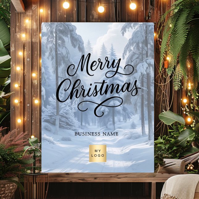 Christmas winter wonderland business logo poster (Creator Uploaded)