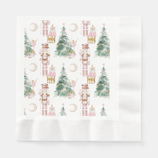 Christmas winter wonderland candy Nutcracker  Napkins (Front)