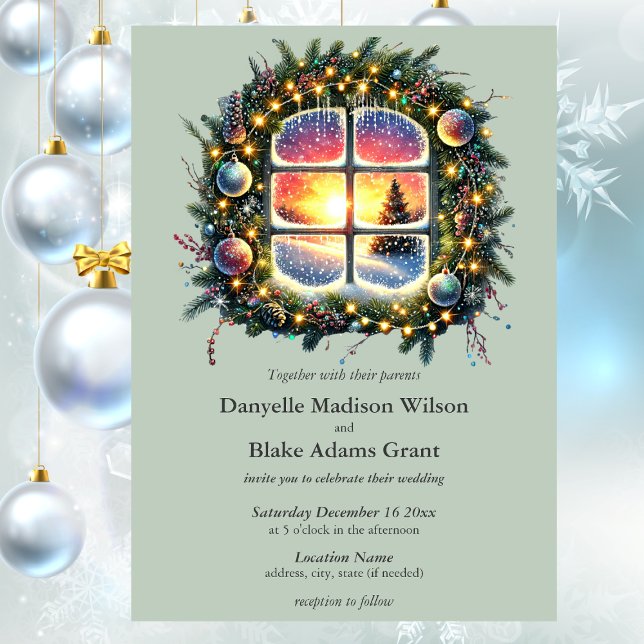 Christmas Winter Wonderland Evergreen Invitation (Creator Uploaded)