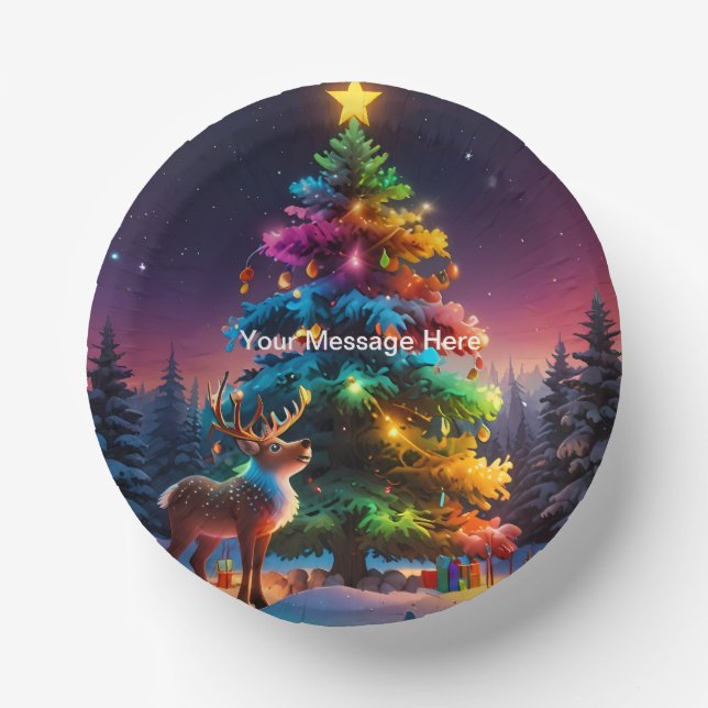 Christmas Winter Wonderland Holiday Season Paper Bowls (Front)