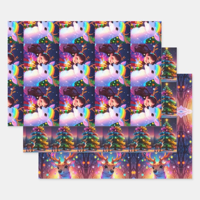 Christmas Winter Wonderland Holiday Season Wrapping Paper Sheets (Set)