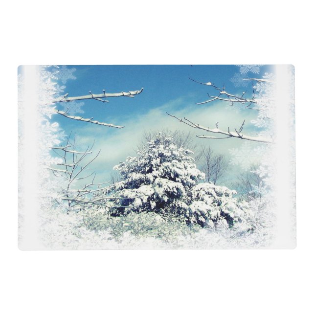 Christmas Winter Wonderland Laminated Placemat (Front)
