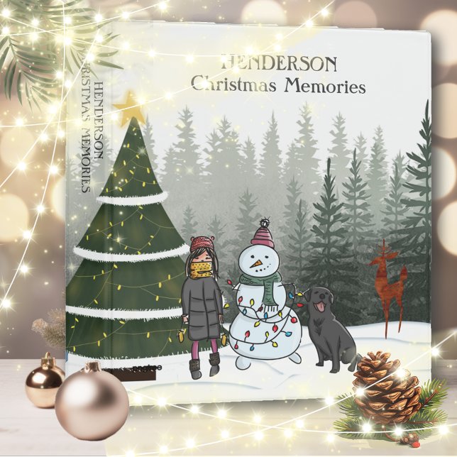 Christmas Winter Wonderland Modern Photo Album 3 Ring Binder (Creator Uploaded)