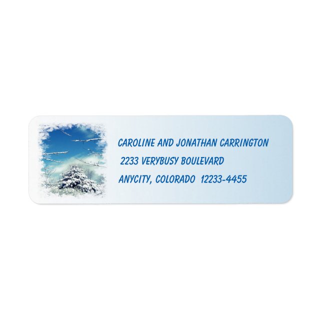 Christmas Winter Wonderland Return Address Labels (Front)