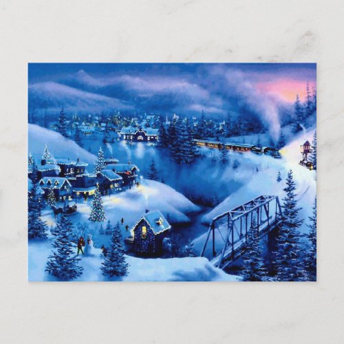 Christmas Winter Wonderland Winter Scene Holiday Postcard