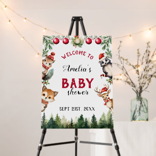 Christmas Winter Woodland Animals Foam Board