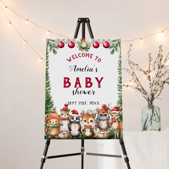 Christmas Winter Woodland Animals Foam Boards (In Situ (Stand))