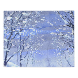 Christmas Winter Woods Wrapped Canvas Print