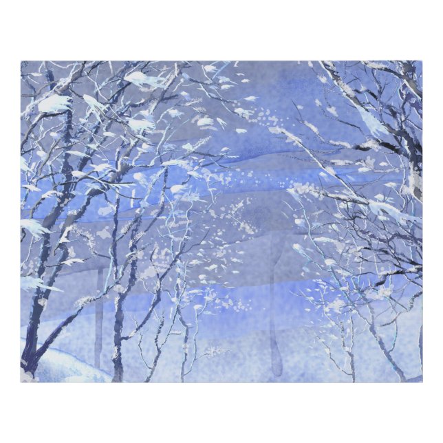 Christmas Winter Woods Wrapped Canvas Print (Front)