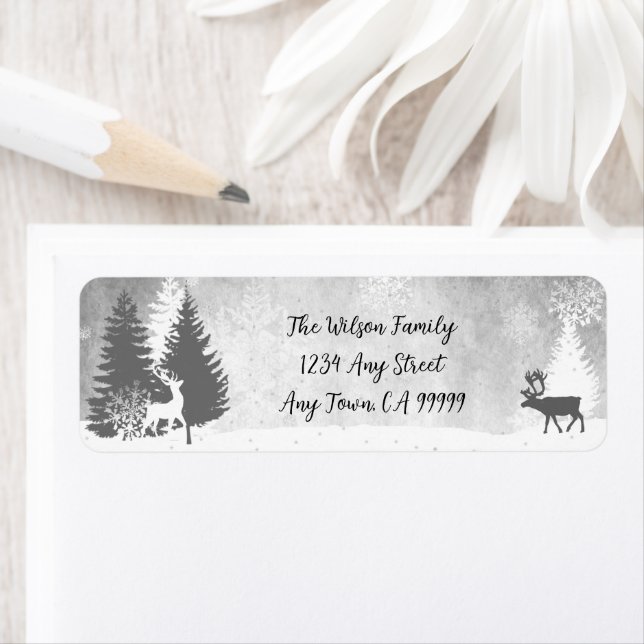 Christmas Winterscape Address Label (Insitu)