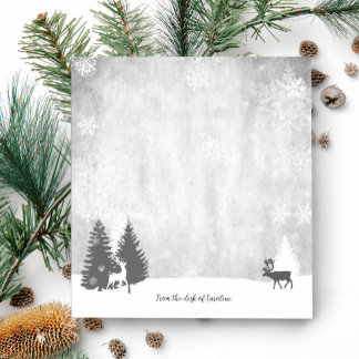 Christmas Winterscape Personalized Notepad