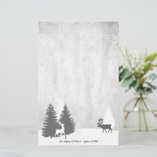 Christmas Winterscape Personalized Stationery