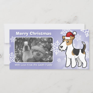 Christmas Wire Fox Terrier Holiday Card