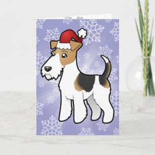 Christmas Wire Fox Terrier Holiday Card