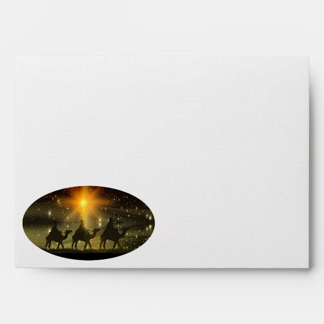 Christmas Wise Men Golden Star of Bethlehem Envelope (Front)