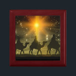 Christmas Wise Men Golden Star of Bethlehem Keepsake Box<br><div class="desc">Three Wise Men crossing the desert via the golden star of Bethlehem to find baby Jesus.  frontiernow.com</div>