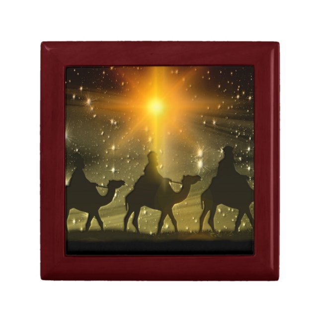 Christmas Wise Men Golden Star of Bethlehem Keepsake Box (Front)