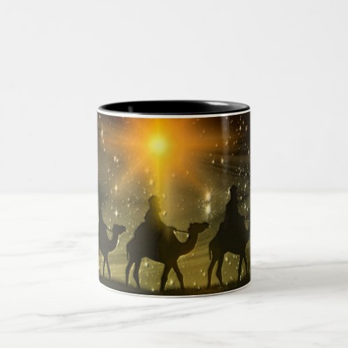 Christmas Wise Men Golden Star of Bethlehem Two_Tone Coffee Mug